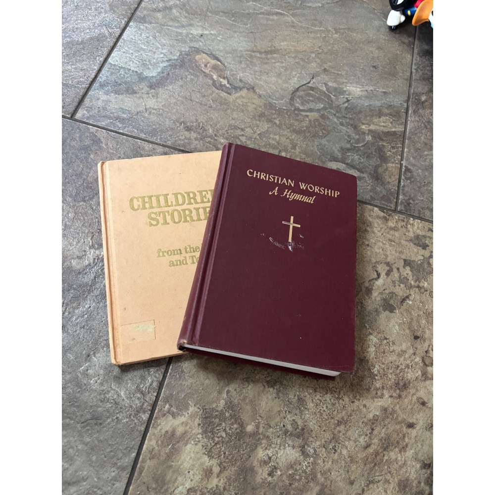 Vintage Christian Worship Hymnal & Childrens Stories from the Bible Book Lot